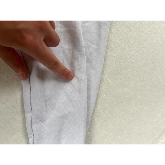 Mammut Womens Sweatshirt size S Spell Out Logo White French Terry Fleece Crew - Picture 8 of 14
